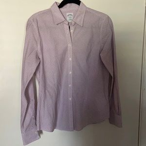 Purple and White Striped Blouse